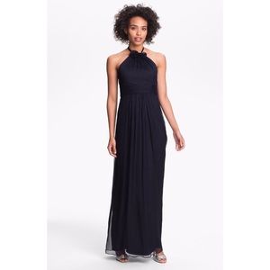 Amsale ROSETTE DETAIL CRINKLE SILK GOWN 👗❤️